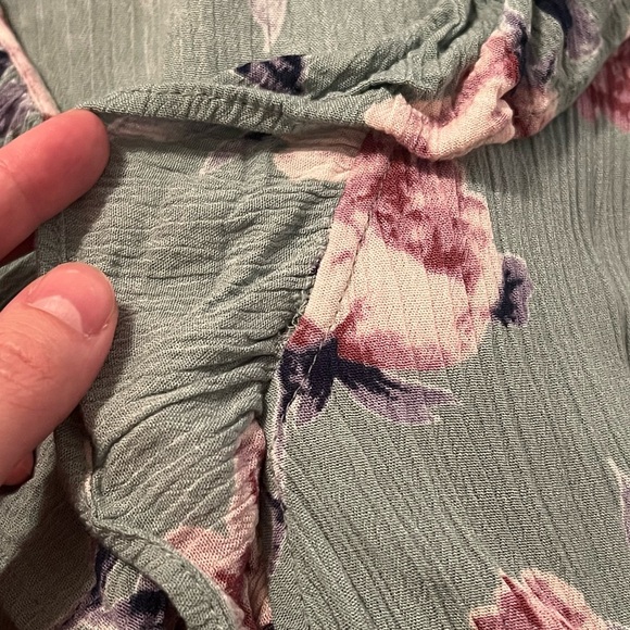 Lulus Sage Floral Wrap Dress Size small - Picture 8 of 9